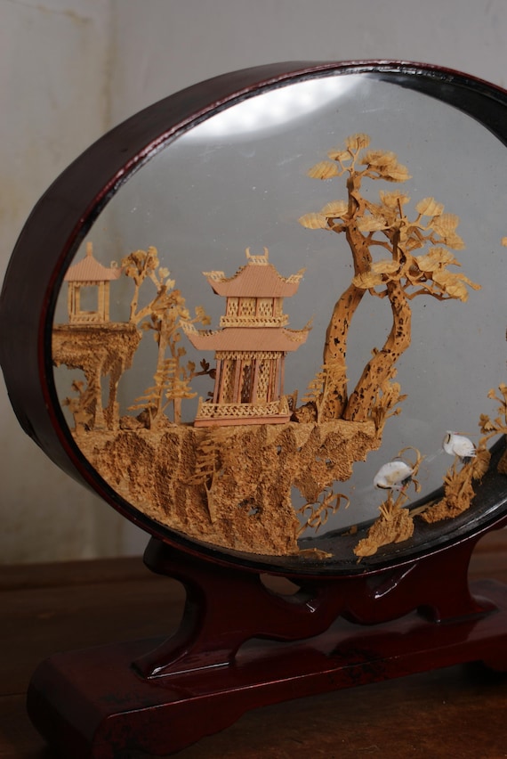 20th Century Chinese Cork Diorama
