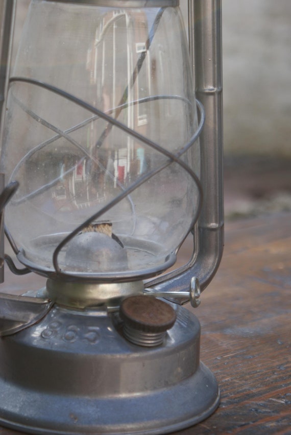 Vintage Czech Made Hurricane Lamp