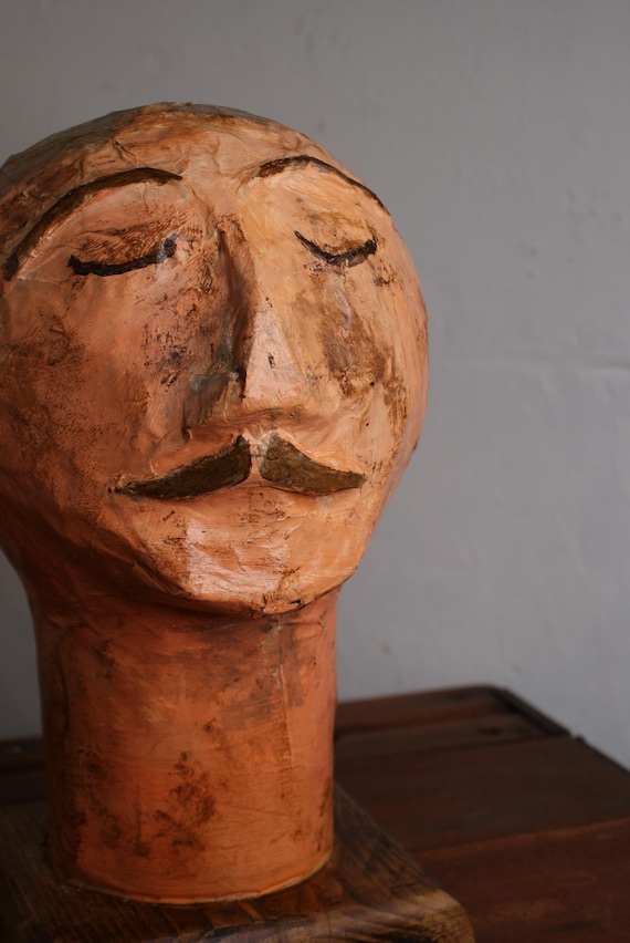 Papier Mache Shop Mannequin Display Head