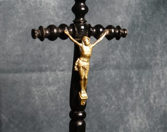 Antique Ebonised Corpus Christi Crucifix