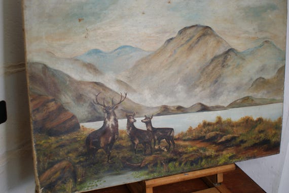 Scottish Highlands 19th century Oil on Canvas