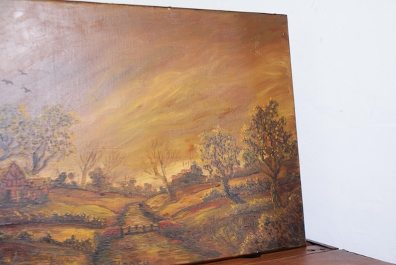 Mid to Late 20th Century Oil on Canvas Unframed Signed J.P. Cleary