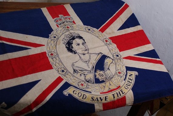 1950's Coronation God Save The Queen Union Flag