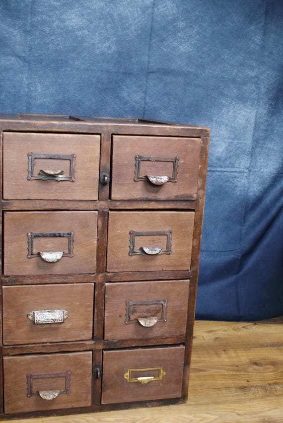 Antique Bank of Drawers