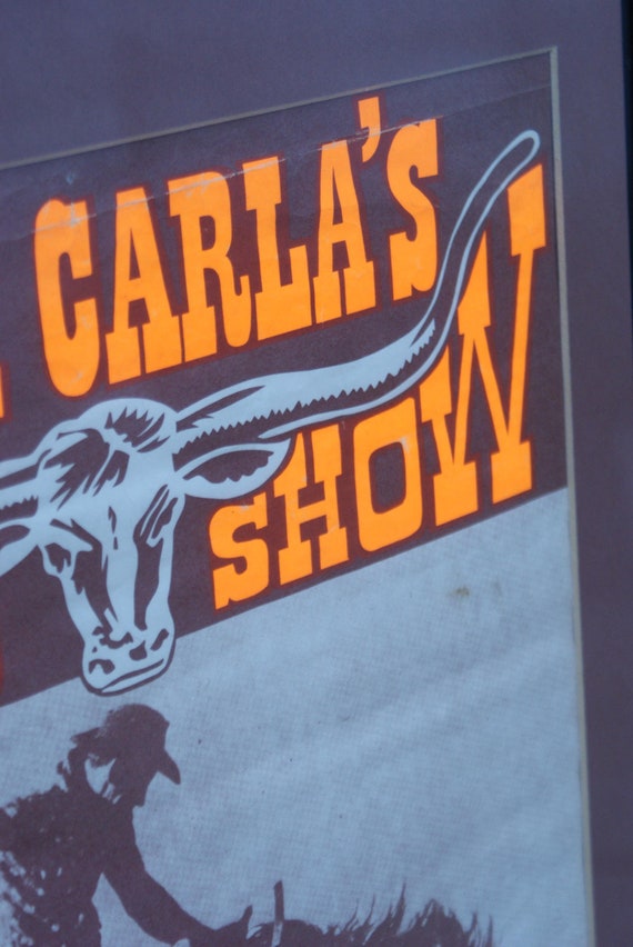 Framed Vintage Rodeo Poster For Max Carla's Rodeo Show