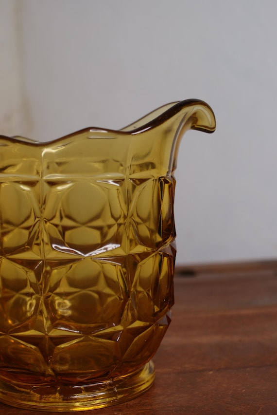 Art Deco Amber Glass Pitcher