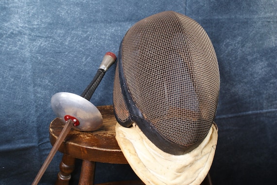 Vintage French Leon Paul Fencing Mask and Foil