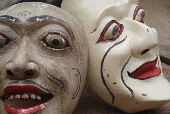 Traditional Indonesian Topeng Masks