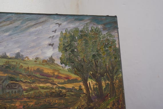 Mid to Late 20th Century Oil on Canvas Unframed Signed J.P. Cleary