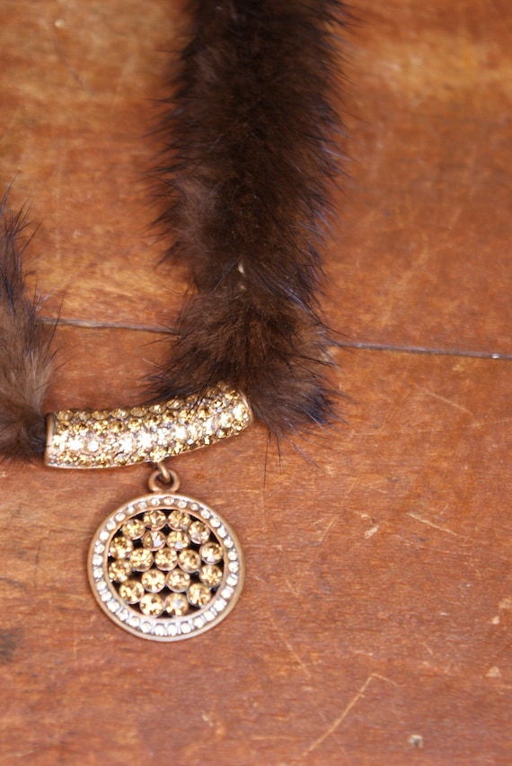 Vintage Art Deco Mink Necklace
