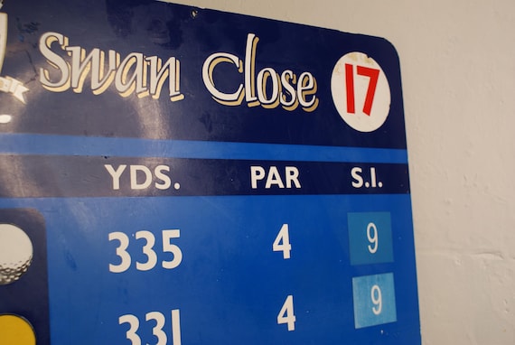 Vintage Aluminium Golf Hole Plaque