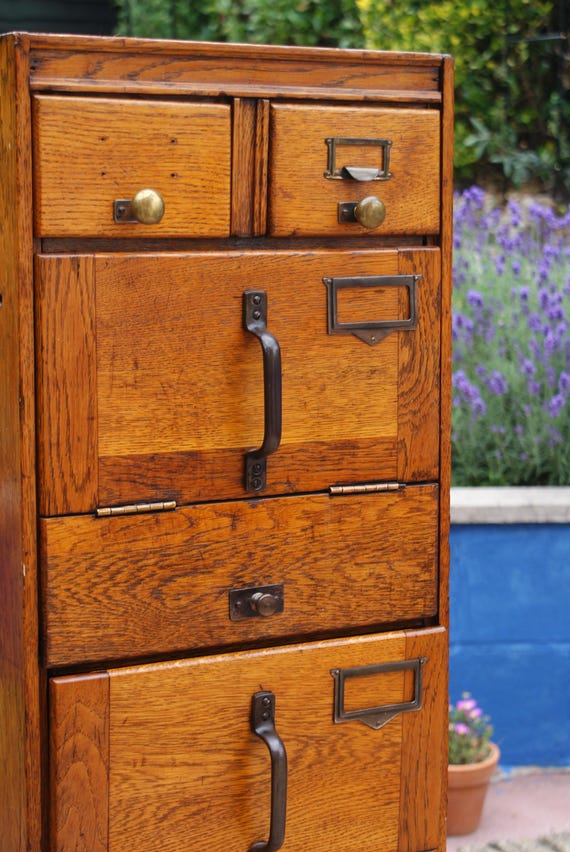 C. 1900 Oak Filing Cabinet