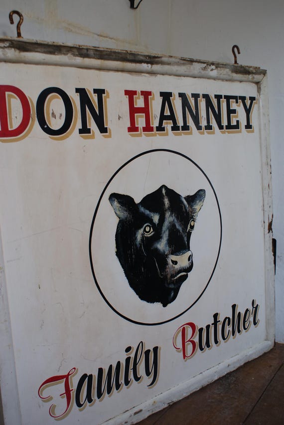 Double Sided Butchers Hanging Shop Sign