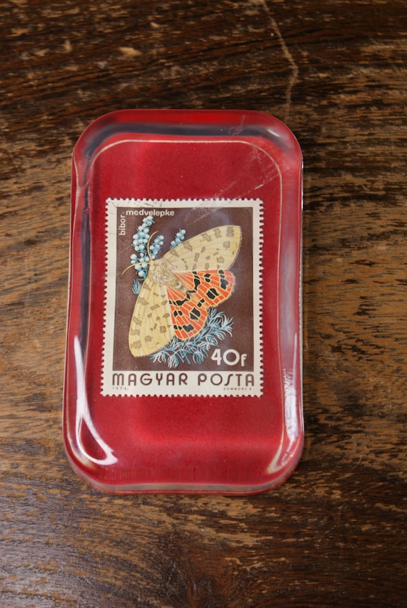1974 Hungarian Postage Stamp Paperweight