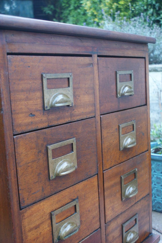 Mid Century Bank Of Chemists Drawers