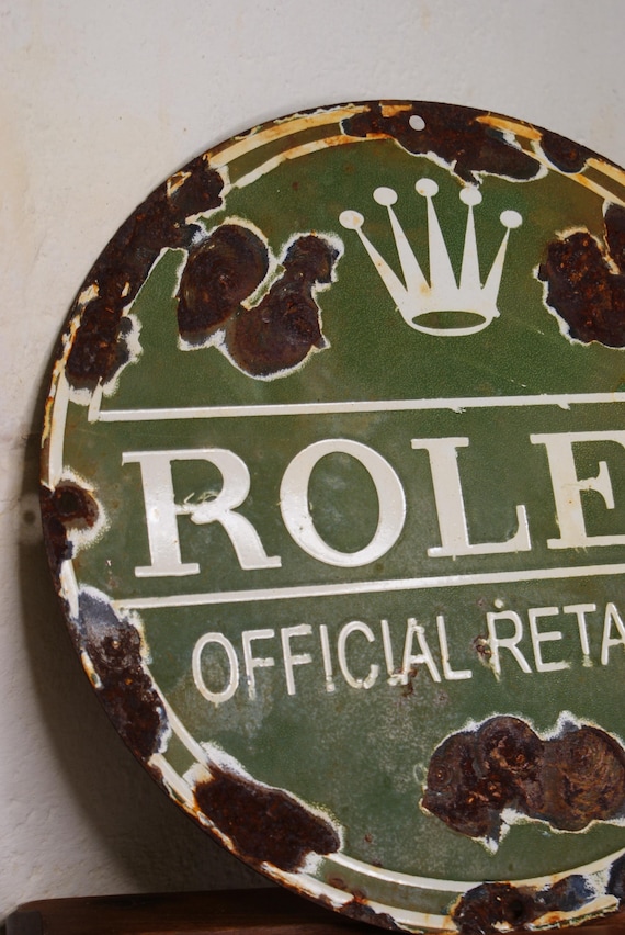 Rolex Official Retailer Enamel Sign