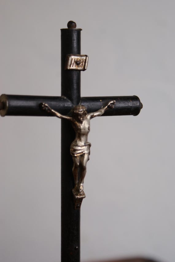 French Ebonised Standing Crucifix