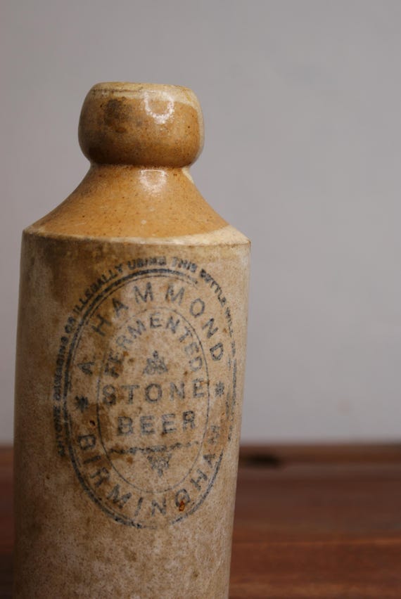 Victorian A. Hammond Birmingham Stone Beer Bottle