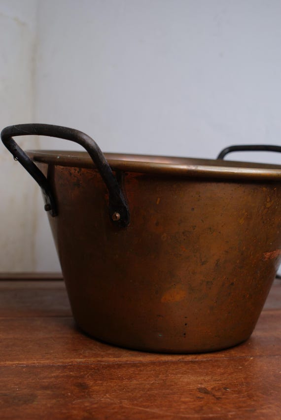 Antique Copper Jam Pot