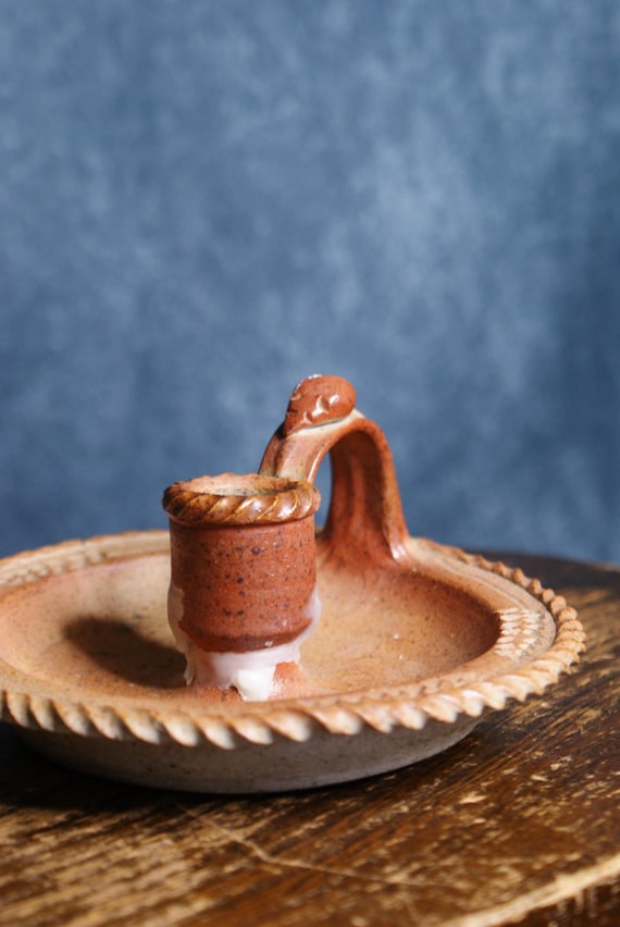 Vintage Terracotta Chamberstick