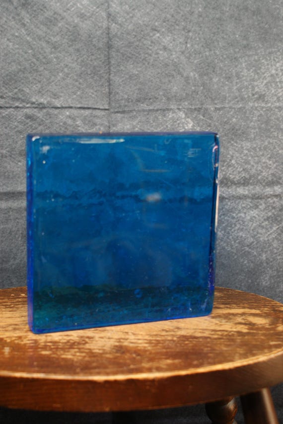Vintage Blue Glass Tile