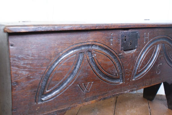 Late 17th Century Oak Six Panel Coffer