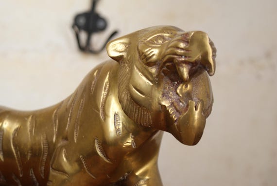 Mid Century Brass Tiger
