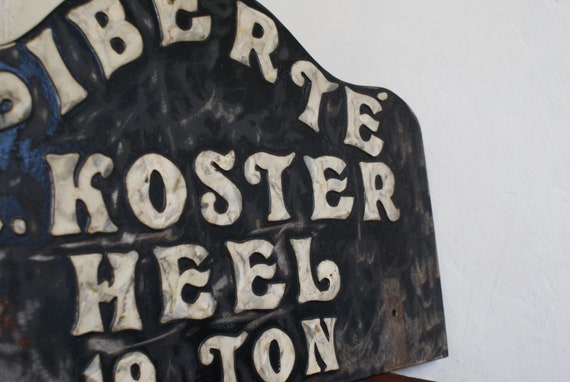 Double Sided Identification Plate For Dutch Tug Boat 'Liberté' Built 1938