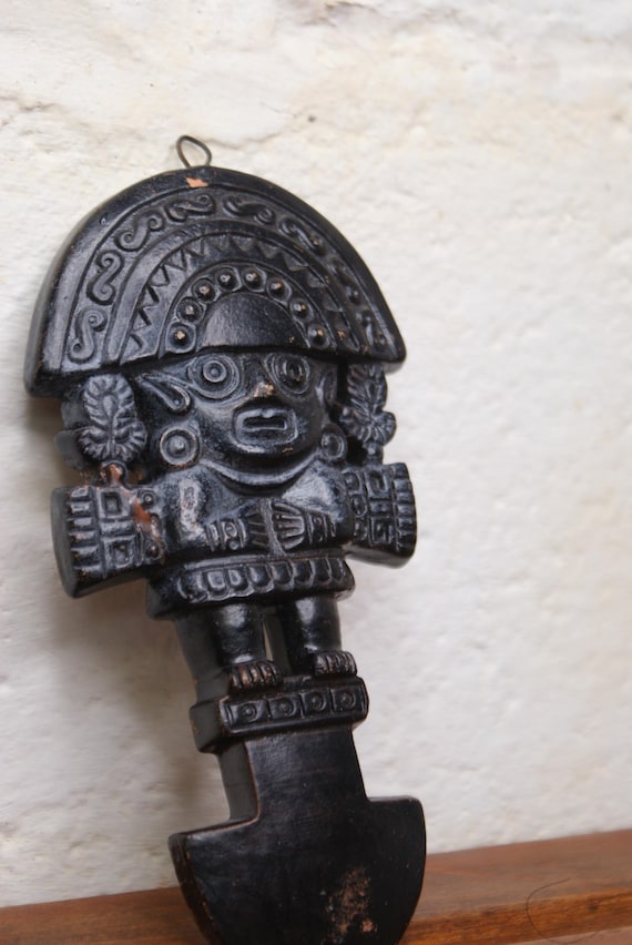 Vintage Clay Tumi Peruvian Wall Décor Deity