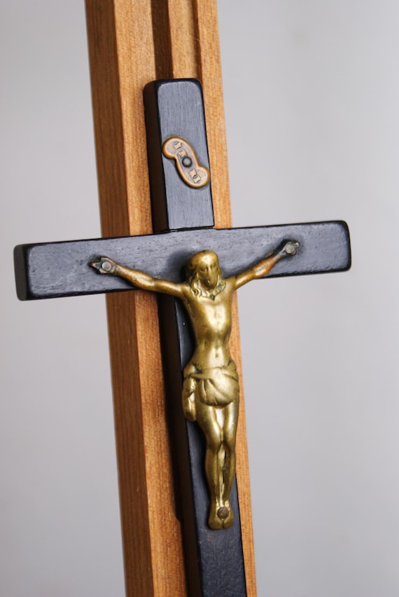 Gothic French 19th Century Ebony Crucifix