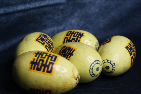 Traditional Hand Painted Chinese Wedding Egg