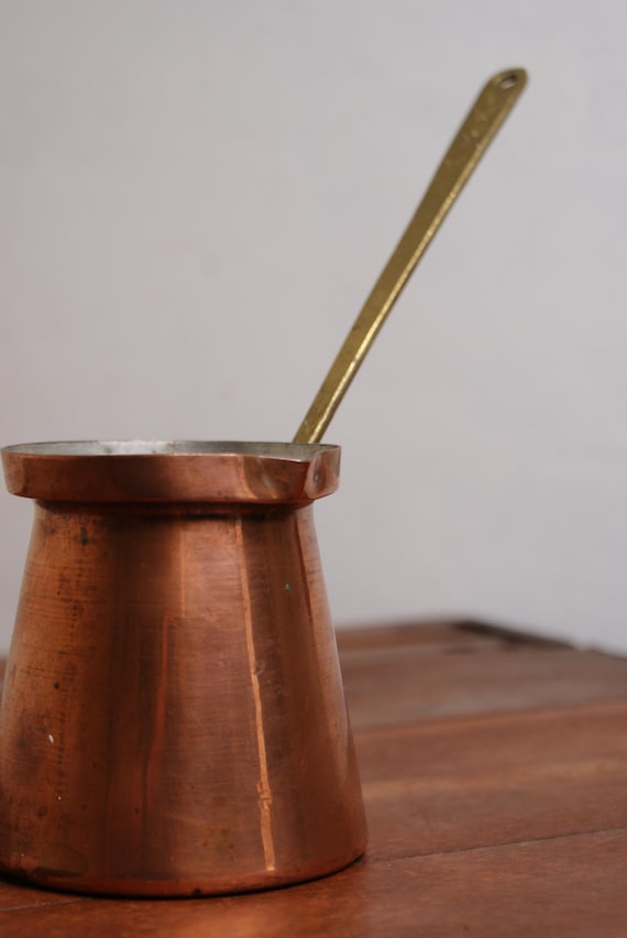 Traditional Copper and Brass Turkish Coffee Pot