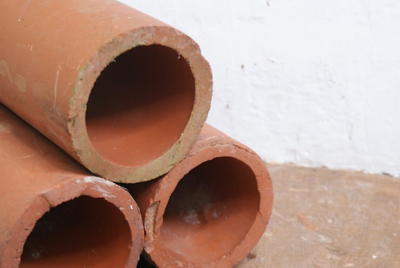 Victorian Terracotta Drain Pipes (set of 3)