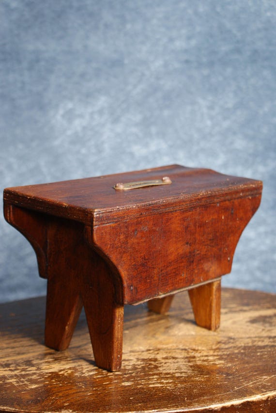 19th Century Cracket Stool Money Box