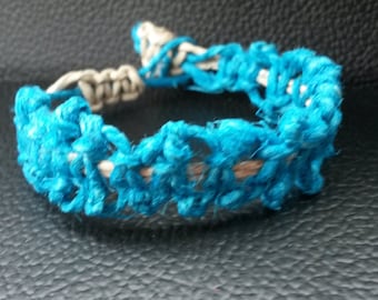 Braccialetto Con Catena All'uncinetto Fatto A Mano Bianco - Gioiell - Foto 5