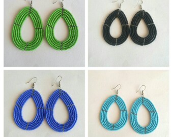 Blue - Yasmin Fabart GS Handcrafted Earrings main image 1