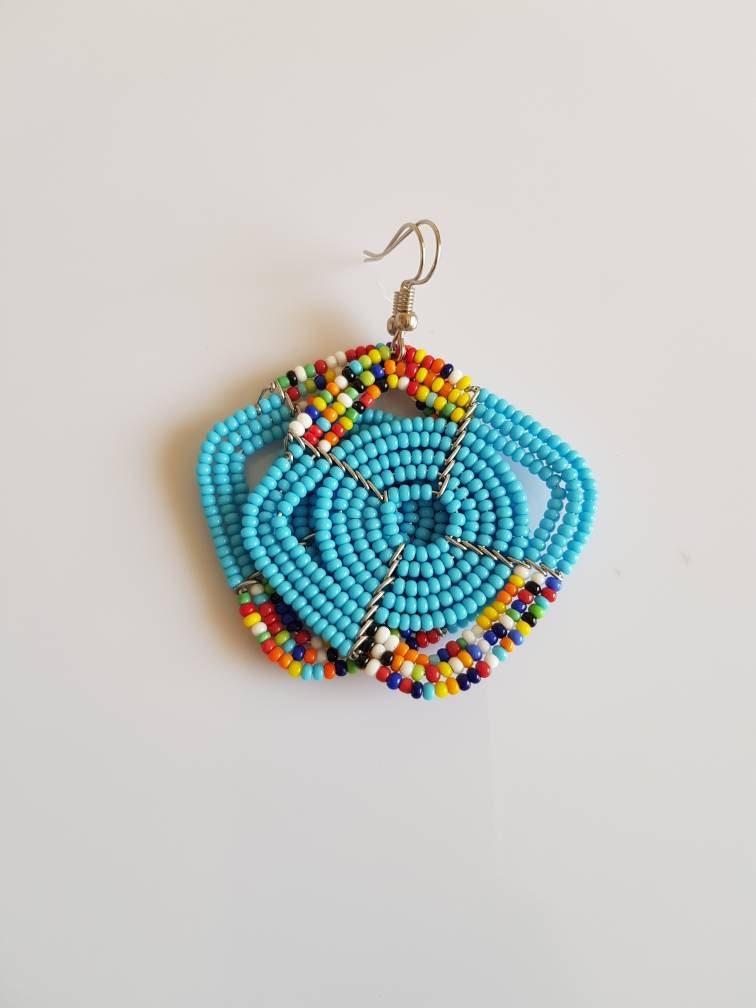 Maasai Beaded Earrings - Colorful Handcrafted African Jewelry main image 1