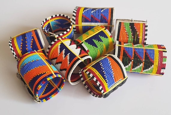 Vibrant Multi-Colored Furaha Maasai Cuff Bracelet