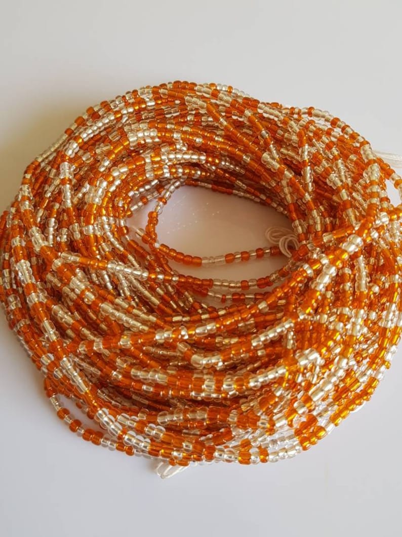 Colorful waist beads Gold waist beads. Tie on waist beads African tie on waist beads Tummy beads
