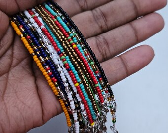 African bracelets, beaded bracelets,Colorful bracelets, Handmade African bracelets, Set of 20 bracelets, Turquoise bracelets,