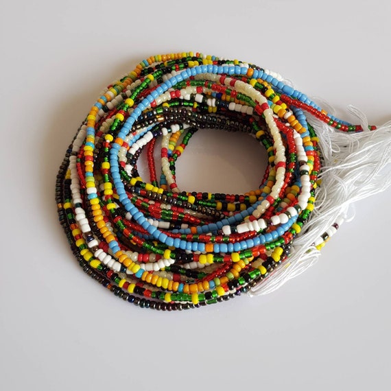 WHOLESALE Waist Beads, African Waist Bead, Waist Beads, Tribal Waist Beads-  (Tie On)