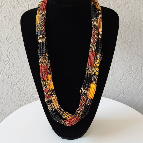 African beaded necklace set , African jrwelry set, Multistrand necklace , Colorful necklace, Christmas gift,Set of 2 necklaces.
