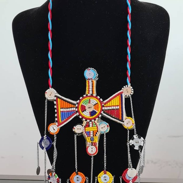 African maasai wedding necklace , Colorful necklace for women, Masai necklace, African wedding necklace.