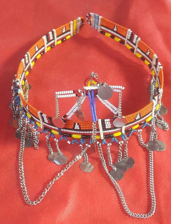 African headpiece jewelry wedding head jewelry beaded head Etsy