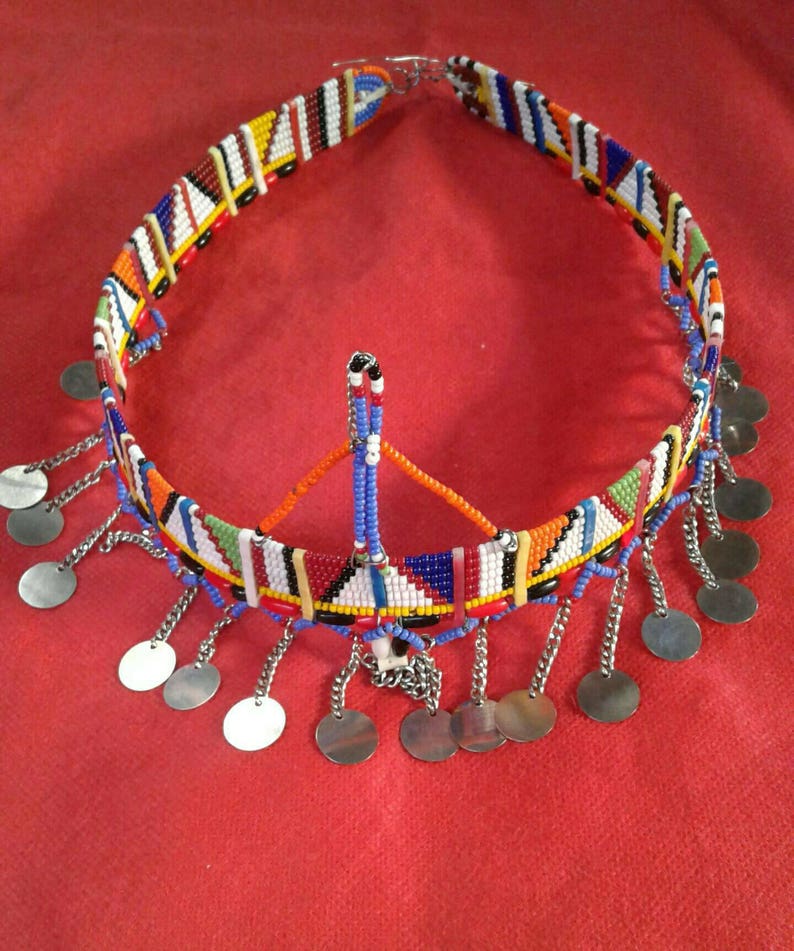 Maasai Head Necklace Head Jewelry Maasai Necklace Headpiece Etsy