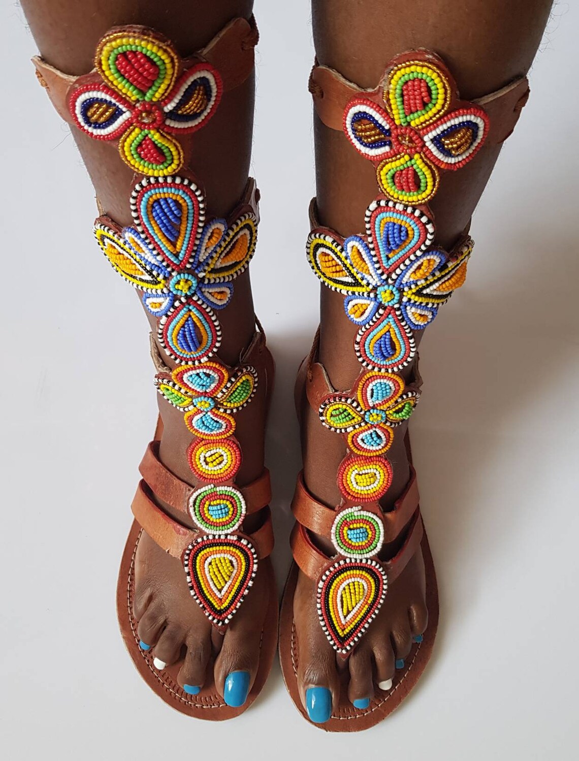 ankara gladiator sandals