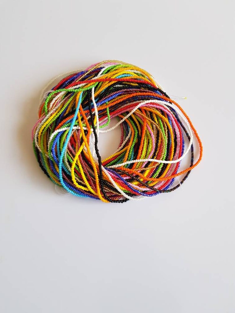 20pcs Solid Color Tie Waist Beads Tummy Beads Colorful Waist Etsy