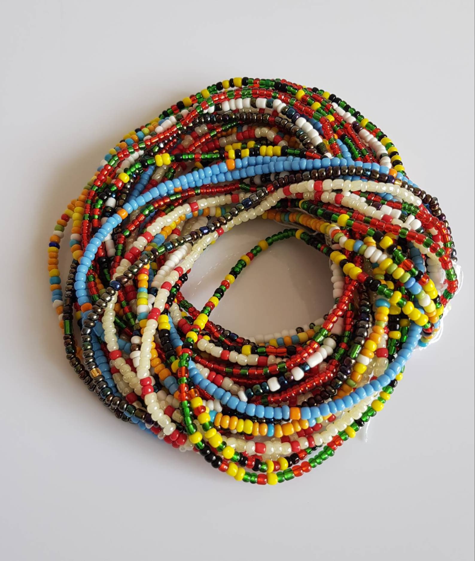 Cotton Thread Waist Beads Adjustable Waist Beads No Clasp | Etsy