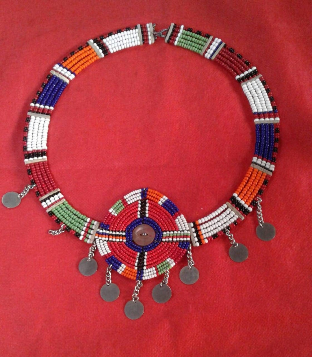 Maasai Collar Necklace Beaded Collar Necklace Wedding Bead Etsy