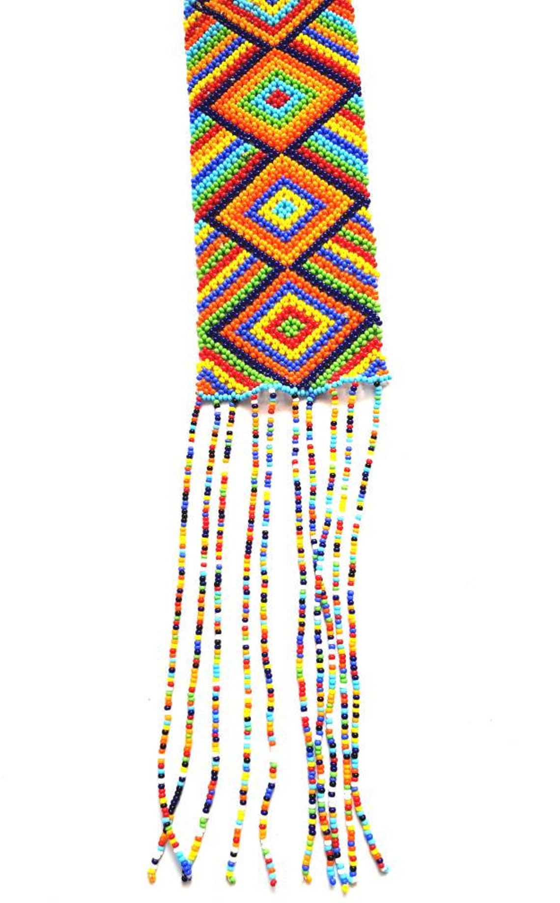 Zulu Beaded Necklace African Necklaces Long Pendant Etsy